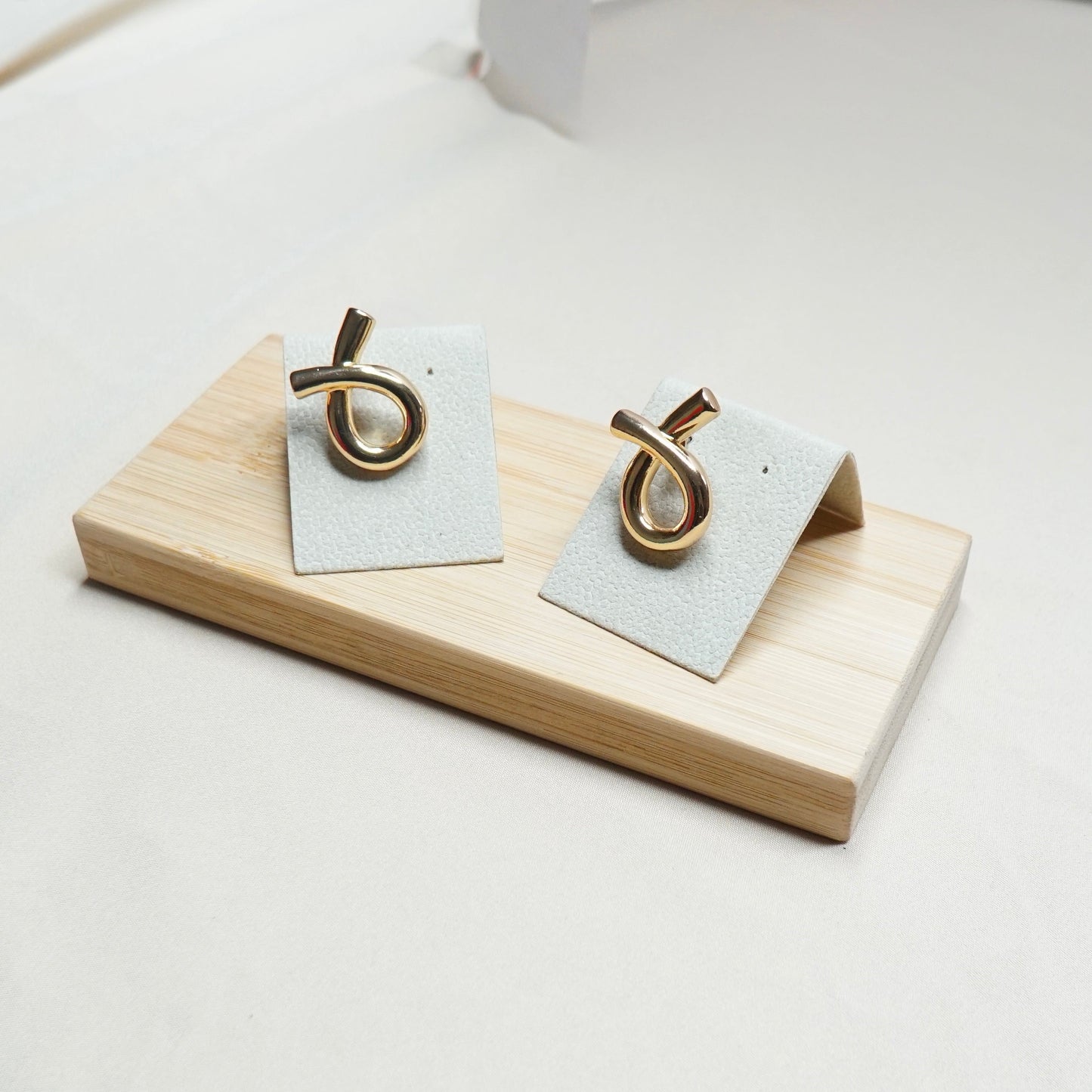 Golden Loopline Stud Earrings