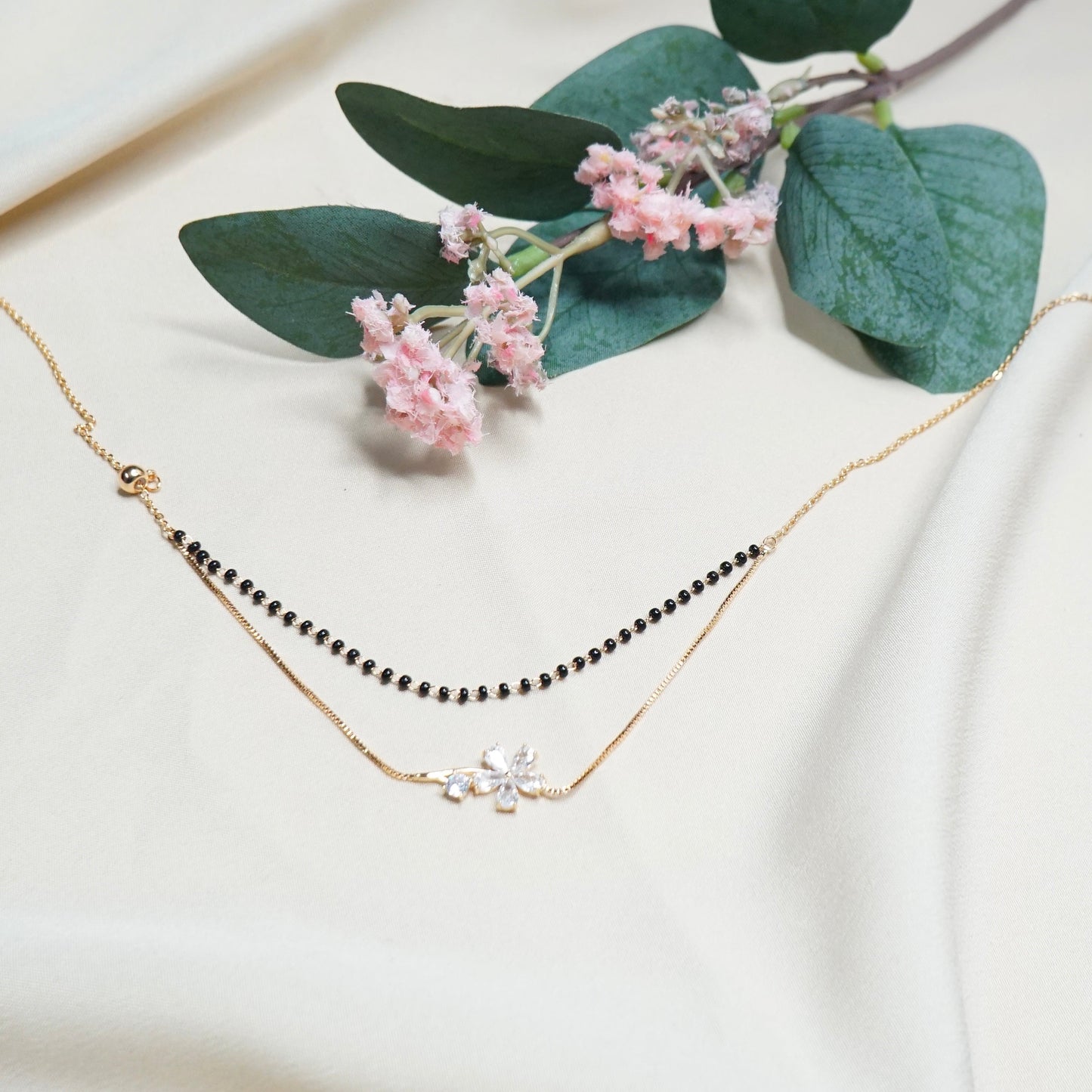 Mangalsutra Layered with Floral Charm