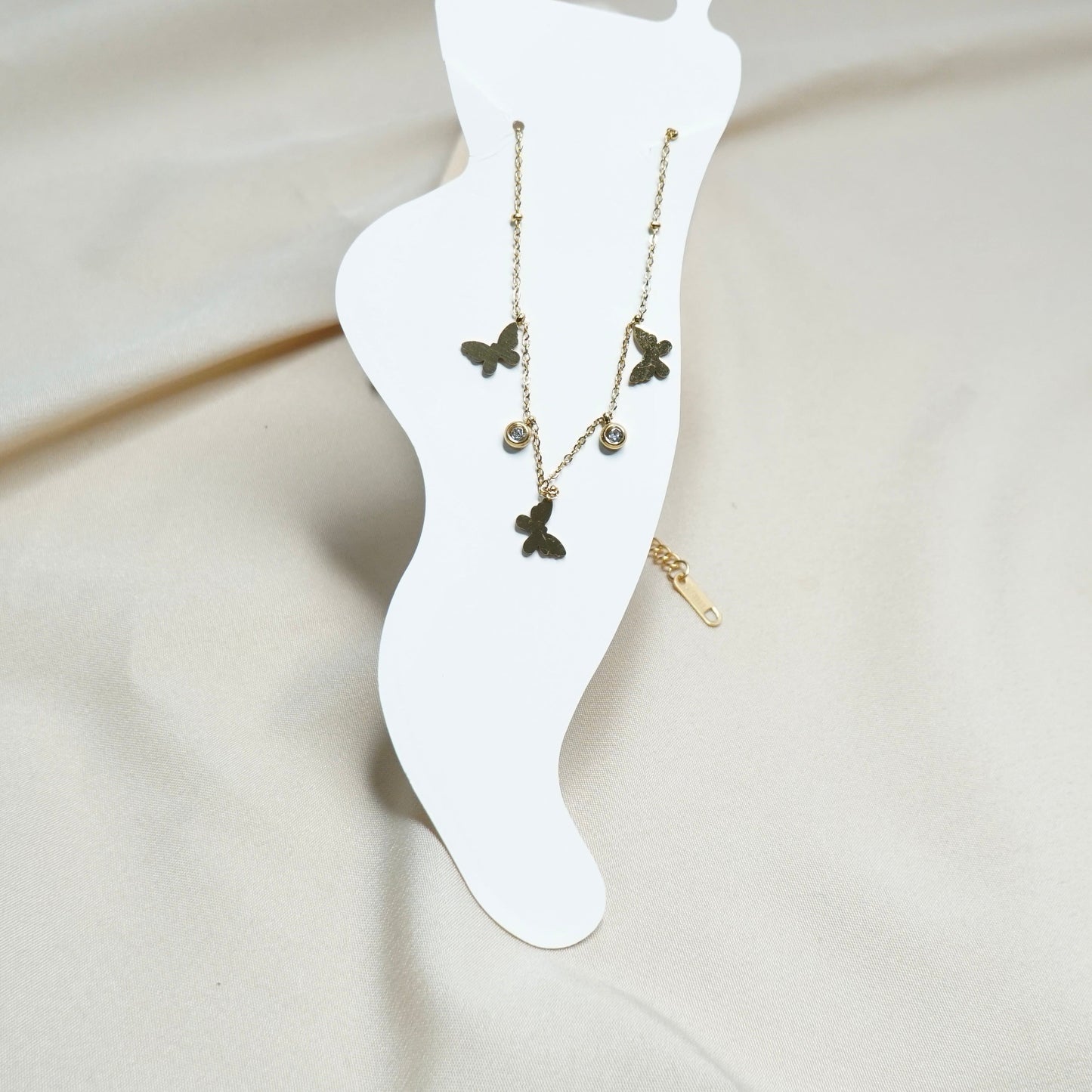 Butterfly with Solitare Anklet