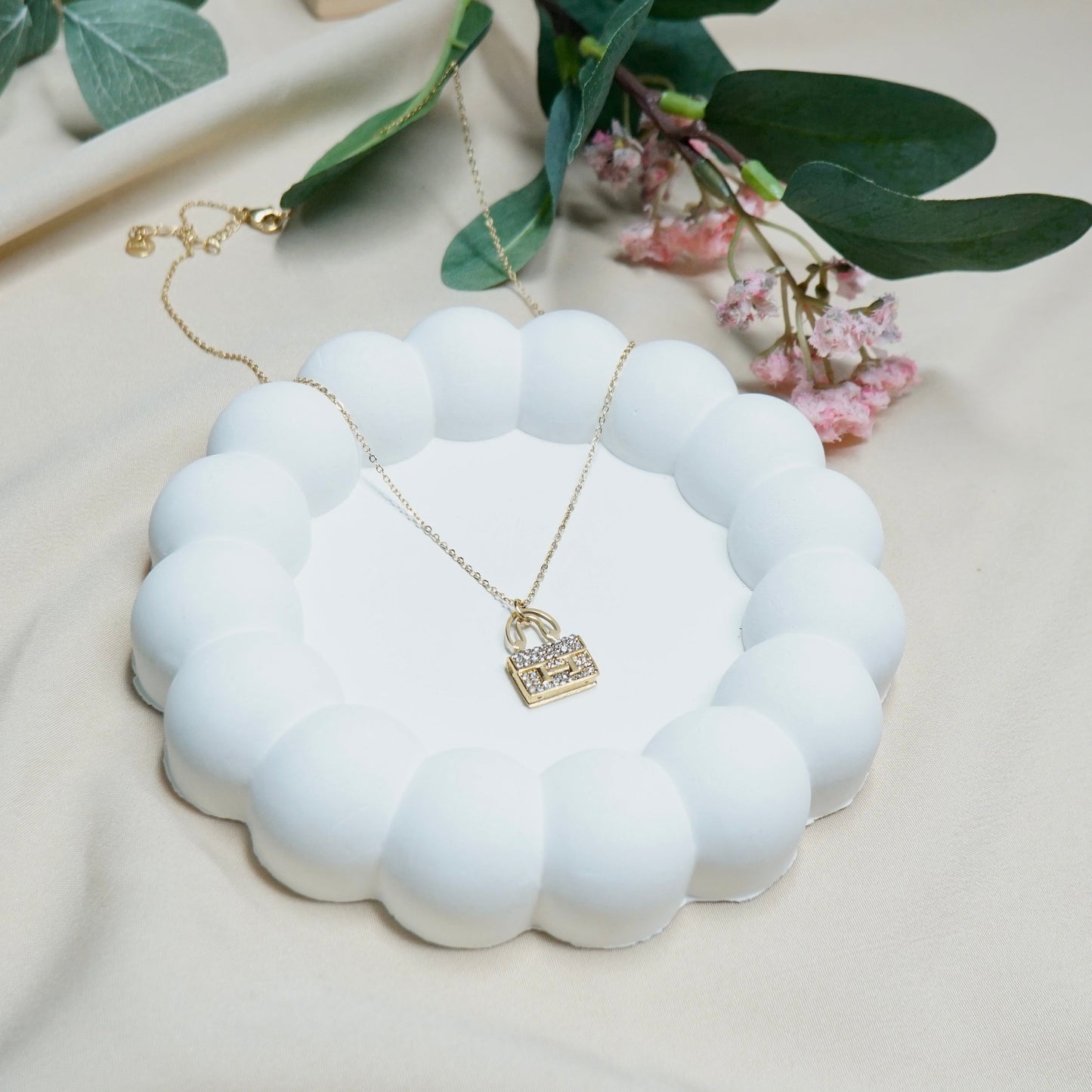 Crystal Lock Charm Chain