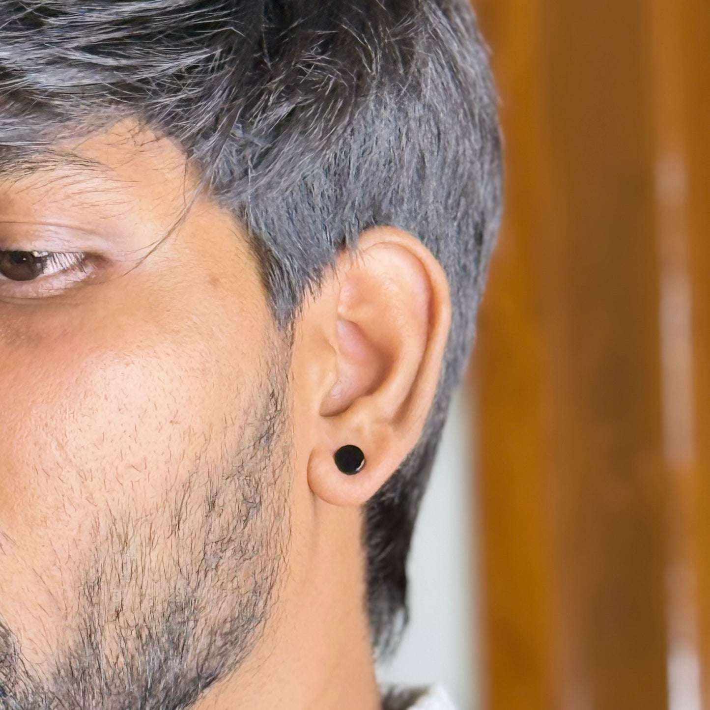 Black Medium Studs Men