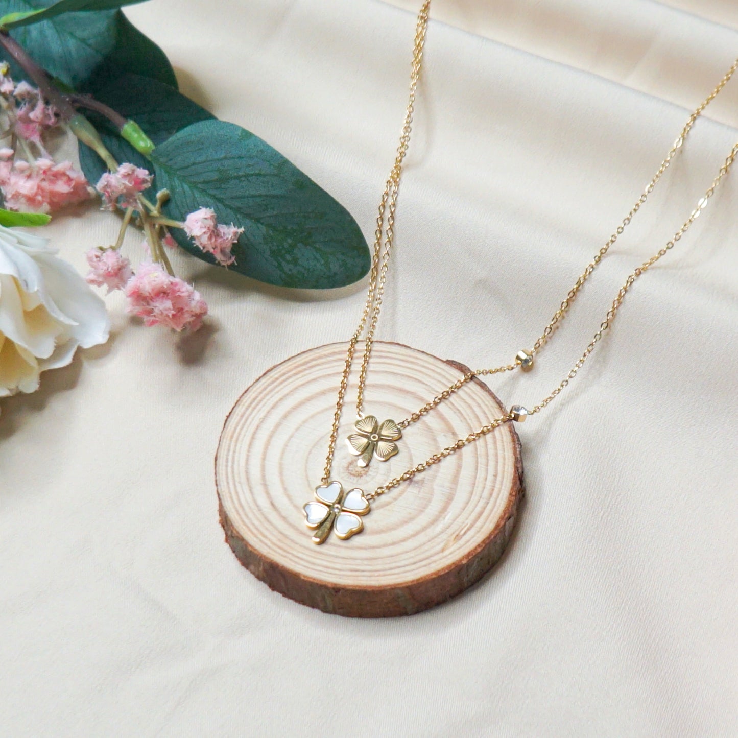 Lucky Leaf Double Layer Chain