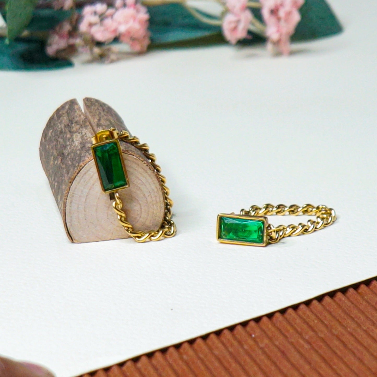 Emerald Harmony Links Earrings