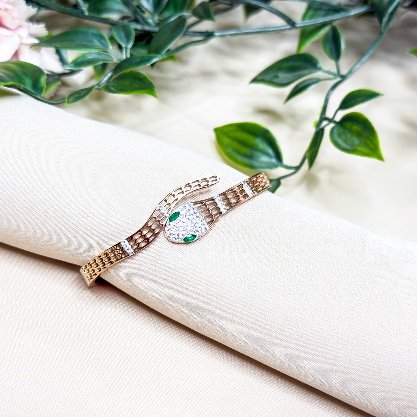 Serpent Green Eye Bracelet