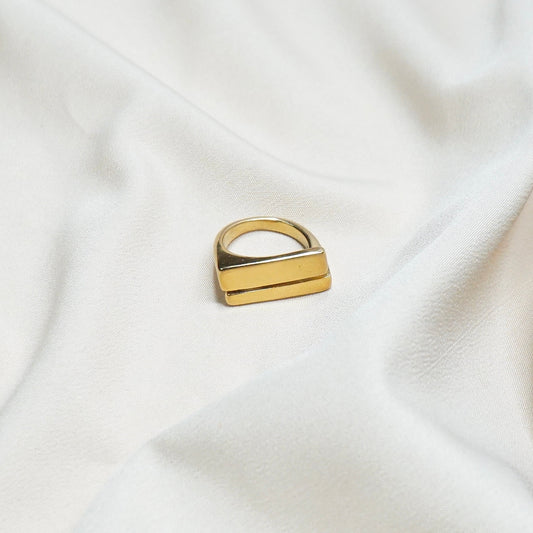Gold Bar Stack Ring
