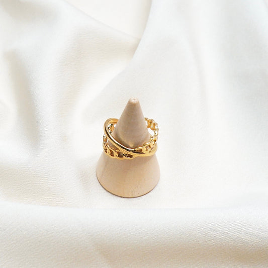 Twisted Chain Style Wrap Ring