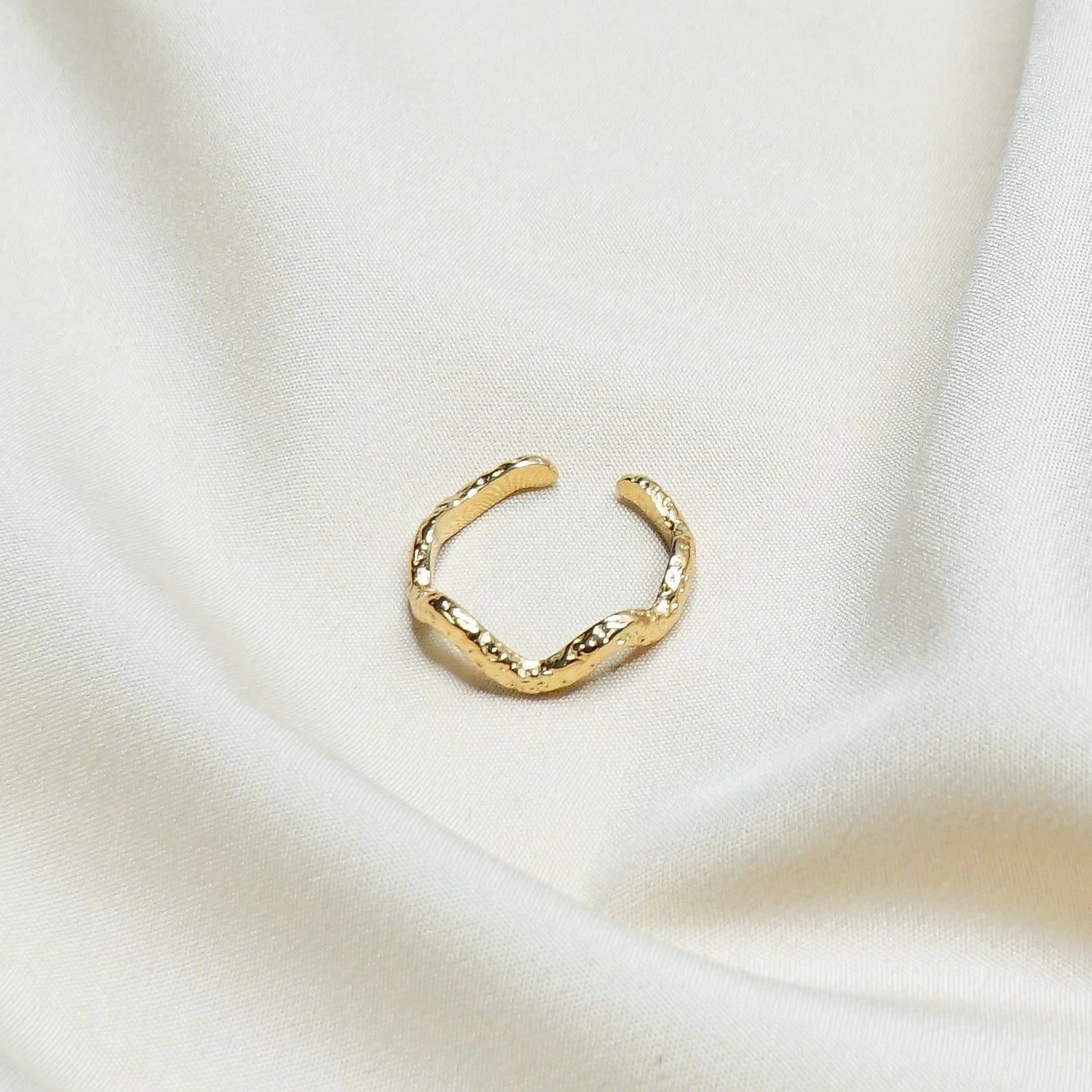 Textured Wave Ring