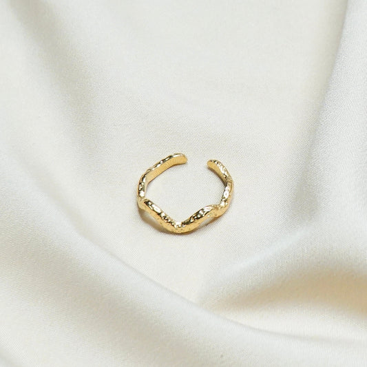 Textured Wave Ring
