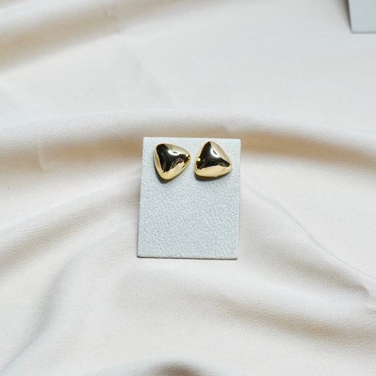 Curved Triangle Stud Earrings
