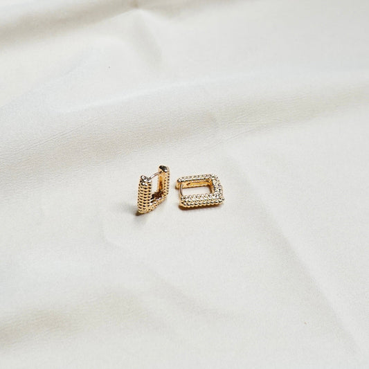 Textured Square Hoop Earrings