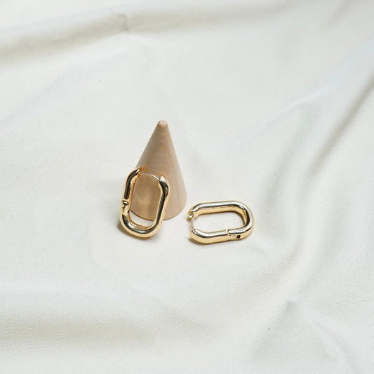 Molten Rectangle Hoop Earrings