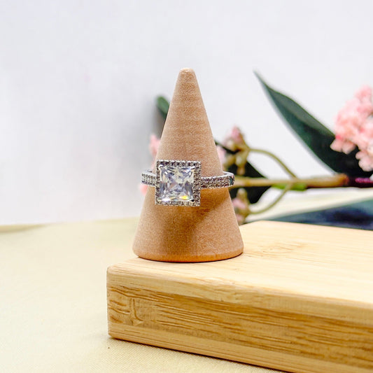 Square Solitaire Ring
